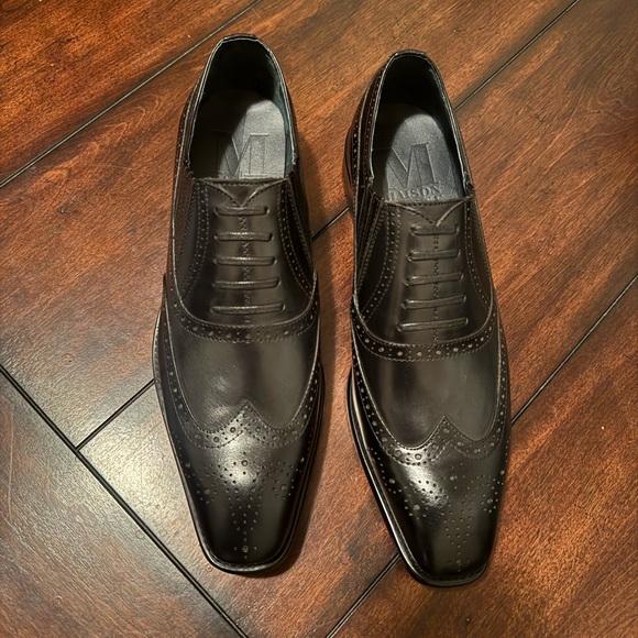 Magnanni Other - NWOT Maison Forte Men’s Black Leather Oxfords 9